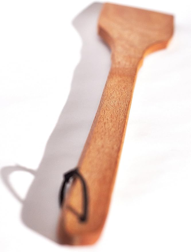 ECOSALL Large Wooden Spoon - 18-inch Heavy Duty Cajun Stir Paddle for Cooking in Big Pots & Wall Décor - Big Spoon For Brewing, Grill, Mixing, Stirring - Solid Natural Hard Wood Long Spatula.