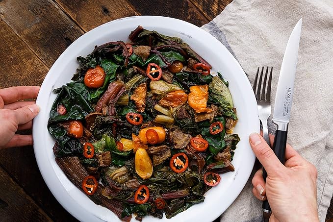 Ginsu Chikara Series Forged 19-Piece Japanese Knife Set, Black - Premium Cutlery Set with 420J Stainless Steel Kitchen Knives and Bamboo Block