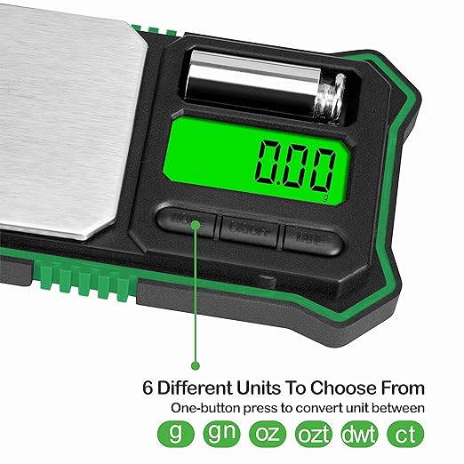Fuzion Digital Pocket Scale, 200g x 0.01g Jewelry Gram Scale, 6 Units Conversion, LCD Back-Lit Display, Use for Jewelry/Medicine/Food/Powder/Herb(Battery Included)
