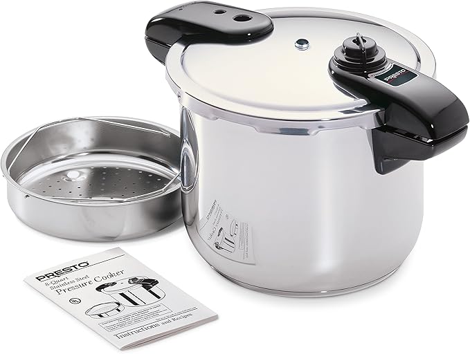 Presto 01370 8-Quart Stainless Steel Pressure Cooker