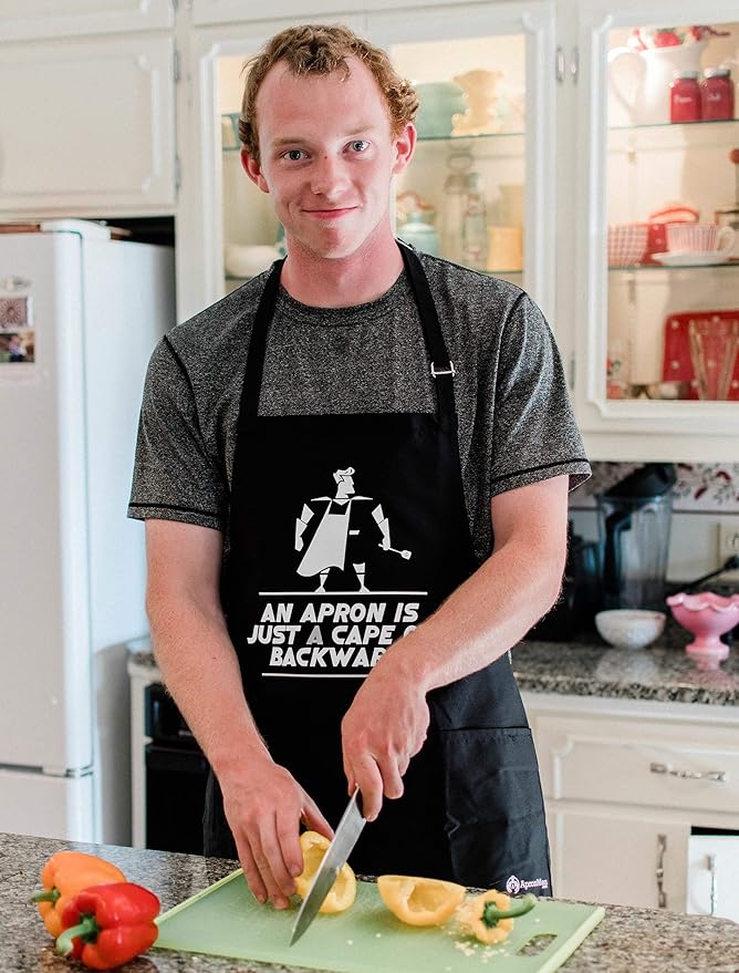 ApronMen - Funny Apron For Men - BBQ Gifts for Men & Unique Gifts for Fathers - Mens Aprons for Grilling