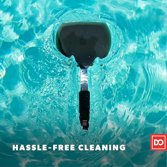 Silicone Turner Pancake Spatula - Nonstick Cookware Safe 600°F Heat-Resistant Flexible & Thin Cooking Flipper for Eggs - Reinforced Stainless Steel Core - BPA Free & Dishwasher Safe by DI ORO