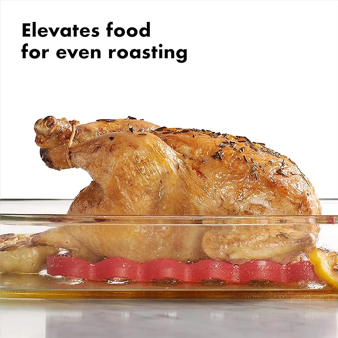 OXO - 11210100 OXO Good Grips Silicone Roasting Racks, 2-Pack,Red,Pack of 2
