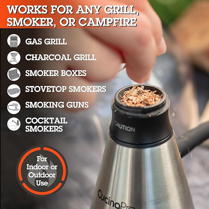 Camerons All Natural Extra Fine Pecan BBQ Wood Chips for Smokers (1 Pint, 0.473 L) - Kiln Dried Wood Sawdust Shavings for Cocktail Smoking Guns, Stovetop Smokers, Smoke Boxes - Barbecue Grilling Gifts