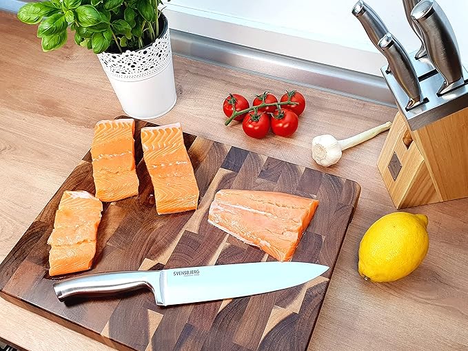 Modern-Silver Chef Kitchen Knife Set without Block, Chef Knife Set for Cooking, Knife Set for Kitchen, Stainless Steel, Sharp, German Brand | SB-KS101