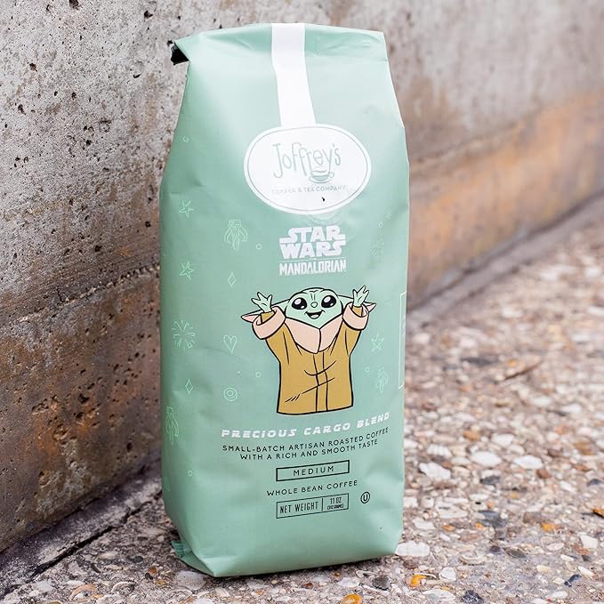 Joffrey's Coffee - Star Wars The Mandalorian - Precious Cargo Blend, Star Wars Licensed Coffee Collection, Artisan Medium Roast, Rich & Smooth Taste, Brew or French Press (Whole Bean, 11oz)