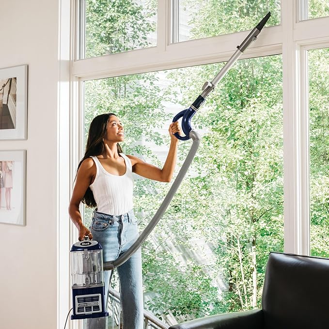 Shark NV360 Navigator Lift-Away Deluxe Upright Powerful Suction Vacuum for Hardwood Floor, Carpet, Muti-Surface Spotless Cleaning with Large Dust Cup Capacity, Swivel Steering, Blue (Renewed)