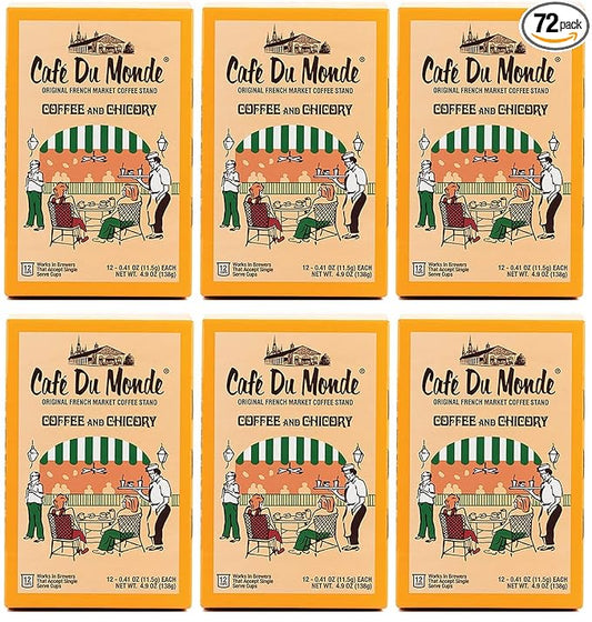 Cafe Du Monde Coffee and Chicory Single Serve Cups 72 Count