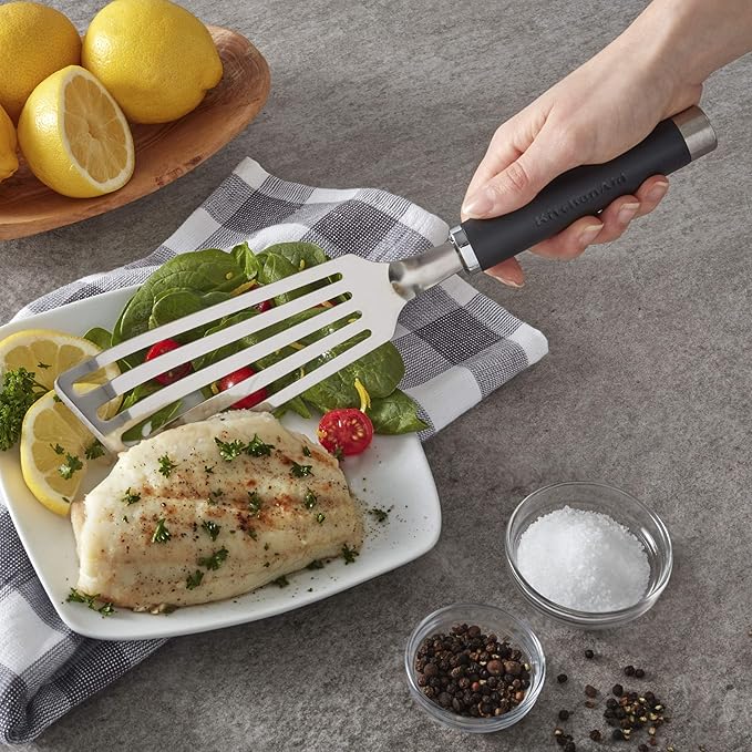 KitchenAid KO024OHOBA Gourmet Stainless Steel Flex Turner,Black