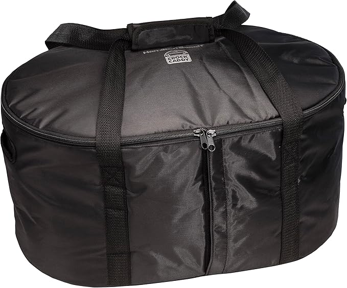 Hamilton Beach Portable Slow Cooker Travel Bag, Insulated Carrier Case for 4, 5, 6, 7 & 8 Quart Crock, Internal Mesh Net Holds Pot in Place, Compatible With Other Brands, Black (33002)