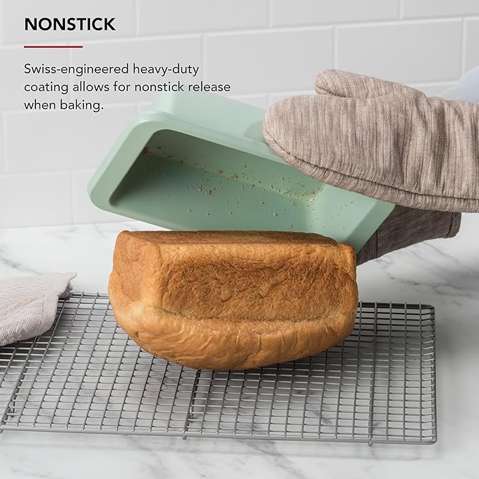 KitchenAid 9x5in Nonstick Aluminized Steel Loaf Pan, Pistachio