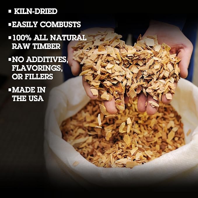 Camerons All Natural Mesquite Wood Chips for Smoker -260 Cu In Bag, Approx 2 Pounds- Kiln Dried Coarse Cut BBQ Grill Wood Chips for Smoking Meats - Barbecue Smoker Accessories - Grilling Gifts for Men