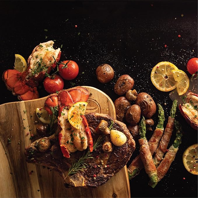 Blackstone 1755 Accessories Premium Quality Grill Board with Legs-Made from Koa Wood-Designed for Top of Griddle or Countertop-Use to Cut and Chop Vegetables or Meat, One Size