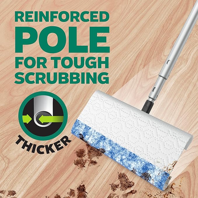 Swiffer Sweep & Mop Deluxe 2-in-1 Floor Mopping and Sweeping Kit, Multi-Surface Kit for Floor Cleaning, Includes 1 Sweeper Device, 5 Heavy Duty Dry Sweeping Cloths, 6 Heavy Duty Wet Mopping Cloths