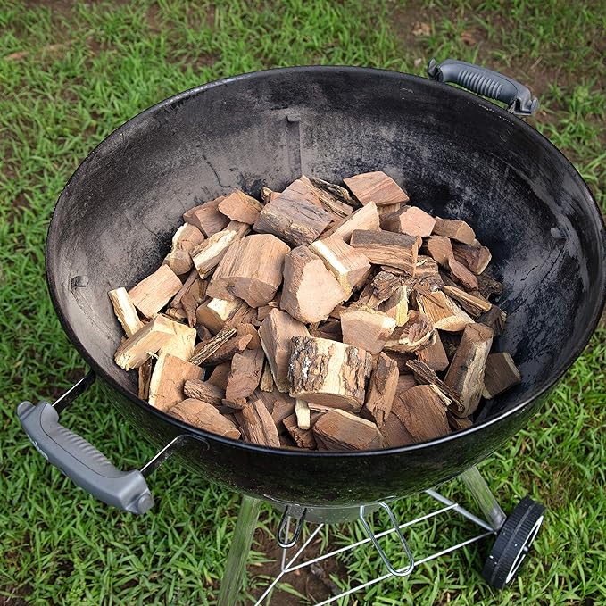 Camerons All Natural Mesquite Wood Chunks for Smoking Meat - 420 Cu. In. Box, Approx 5 Pounds-Kiln Dried Large Cut BBQ Wood Chips for Smoker -Barbecue Chunks Smoker Accessories- Grilling Gifts for Men