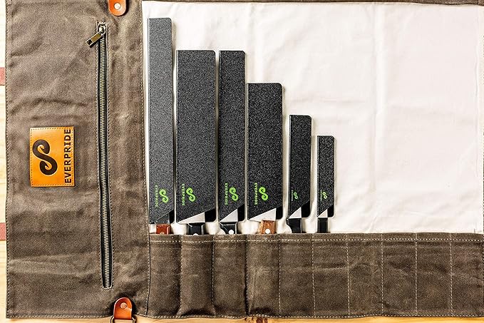 EVERPRIDE Chef Knife Sheath Set (6-Piece Set) Universal Blade Edge Cover Guards for Chef’s and Kitchen Knives – Durable, BPA-Free, Felt Lined, Sturdy ABS Plastic – Knives Not Included