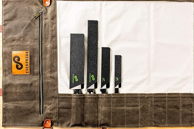 EVERPRIDE Chef Knife Sheath Set (4-Piece Set) Universal Blade Edge Cover Guards for Chef’s and Kitchen Knives – Durable, BPA-Free, Felt Lined, Sturdy ABS Plastic – Knives Not Included