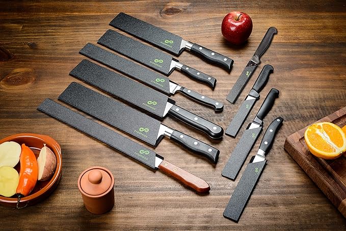 EVERPRIDE Chef Knife Sheath Set (10-Piece Set) Universal Blade Edge Cover Guards for Chef’s and Kitchen Knives – Durable, BPA-Free, Felt Lined, Sturdy ABS Plastic – Knives Not Included
