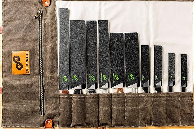 EVERPRIDE Chef Knife Sheath Set (10-Piece Set) Universal Blade Edge Cover Guards for Chef’s and Kitchen Knives – Durable, BPA-Free, Felt Lined, Sturdy ABS Plastic – Knives Not Included