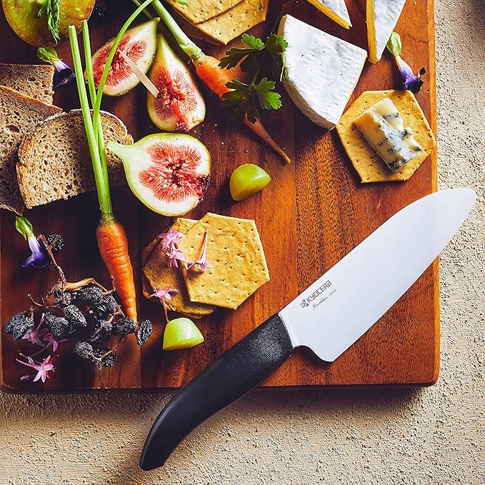 Kyocera 5.5" & 3" White Blade Black Handle - Gift Box Knife Set